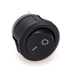 Black Button on/off round switch 2 pin Lucar SC752